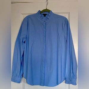 Ann Taylor NWOT periwinkle blue long sleeves button down shirt LG